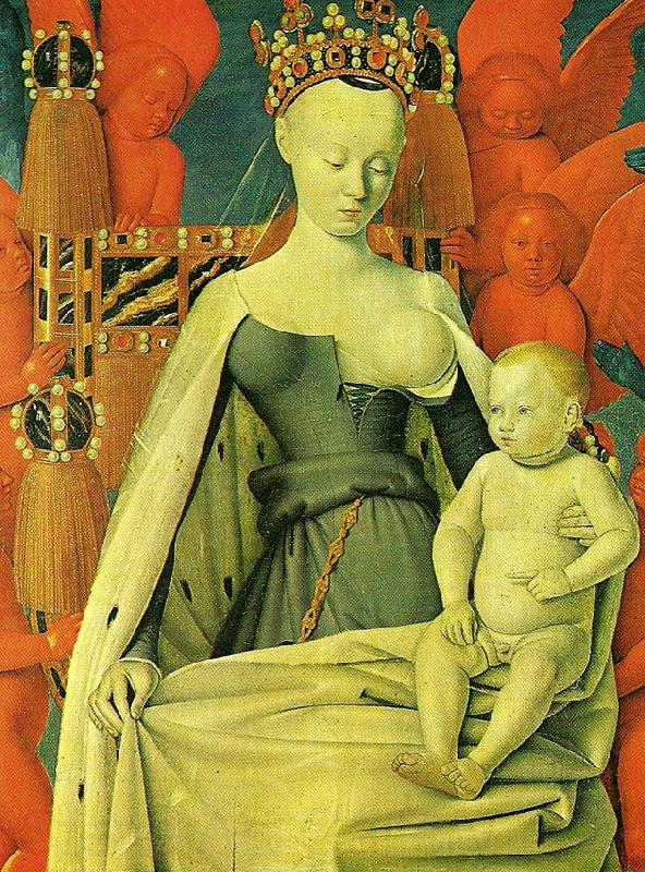 Jean Fouquet virgin and child ,also know as agnes sored Norge oil painting art